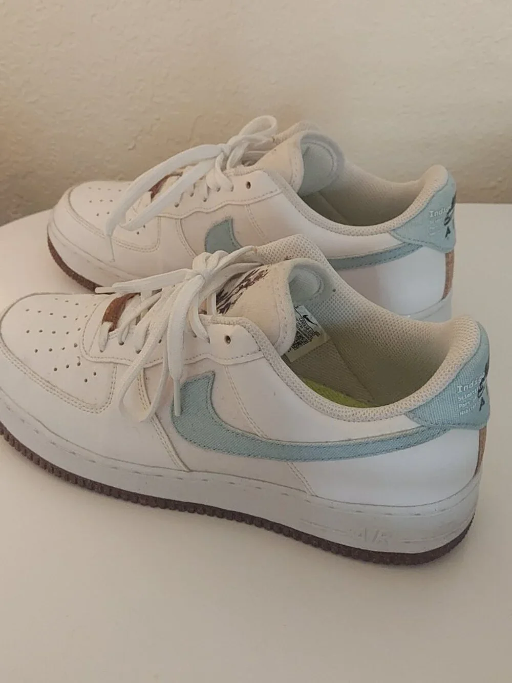 Nike Air Force 1s, Indigo colorway (2021), size 9.5
